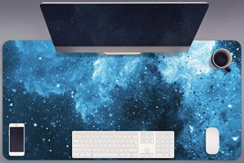 Sous-main de bureau 90x45cm vinyle Decormat tapis gaming design ciel étoilé