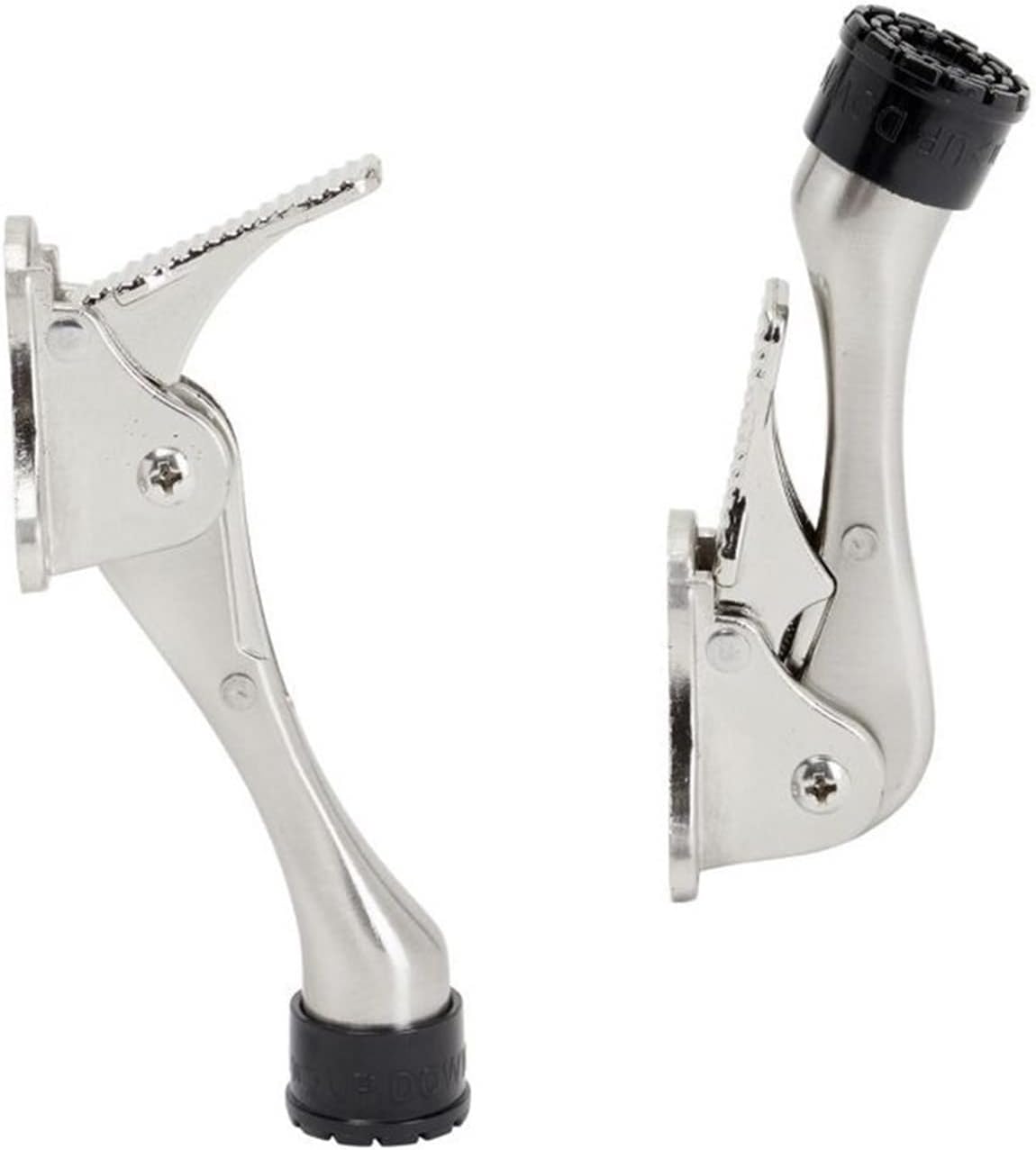 Simple Semi-Automatic Door Stopper Heavy Duty Silent Swing Door Stop Height Adjustable Slip Rubber Foot Pad Pedal Door Stop 1Pcs (Color : Black, Size : 1 Packs)