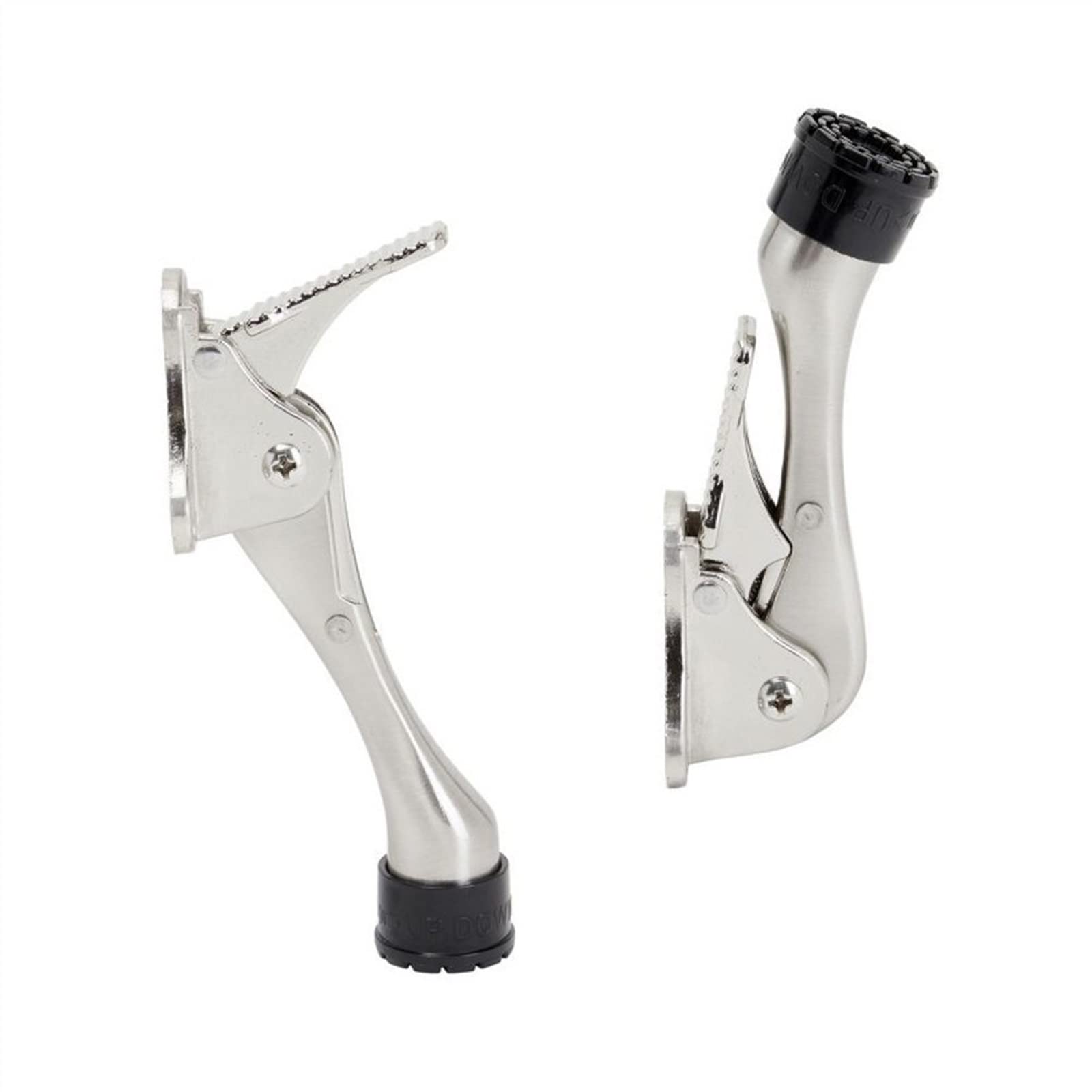 Tope de puerta semiautomático, tope de puerta abatible silencioso y resistente, altura ajustable, almohadilla de goma para pie, tope de puerta con pedal, 1 pieza (color: pequeño - bronce verde, tama
