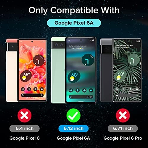 ivoler [3 Pack Screen Protector Compatible with Google Pixel 6A With Easy Frame Tool, [3 Pack] Camera Lens Protector for Google Pixel 6A, Tempered Glass Film [Crystal Clear]