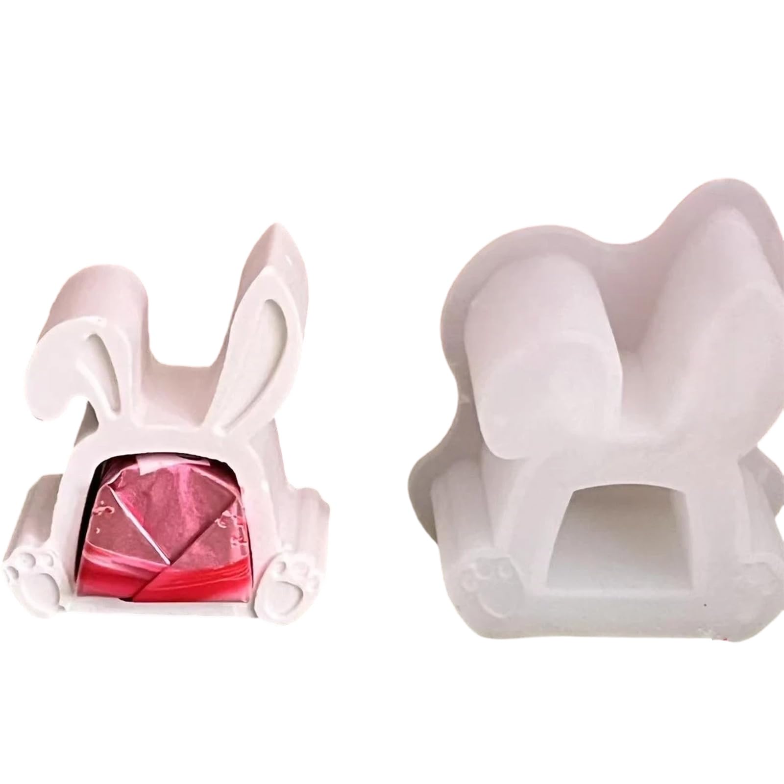 NVOQILIN Food Safe Detachable Rabbits Silicone Mold Multipurpose Chocolate Craft Tool Easter Rabbits Silicone