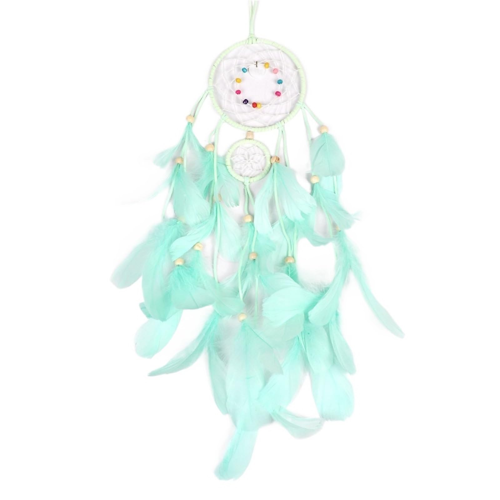 Dreamcatcher Home Decor Festival, Navidad, Patio, Colgante de Adorno Hecho a Mano para Expositor(with Lamp Color4)