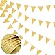 Goldfarbene Wimpelkette aus Stoff, 20 m lang, Banner mit 52 Wasserdichten Dreiecksflaggen, Wiederverwendbare Wimpelkette für Geburtstag, Hochzeit, Zuhause, Party im Freien, Dekoration
