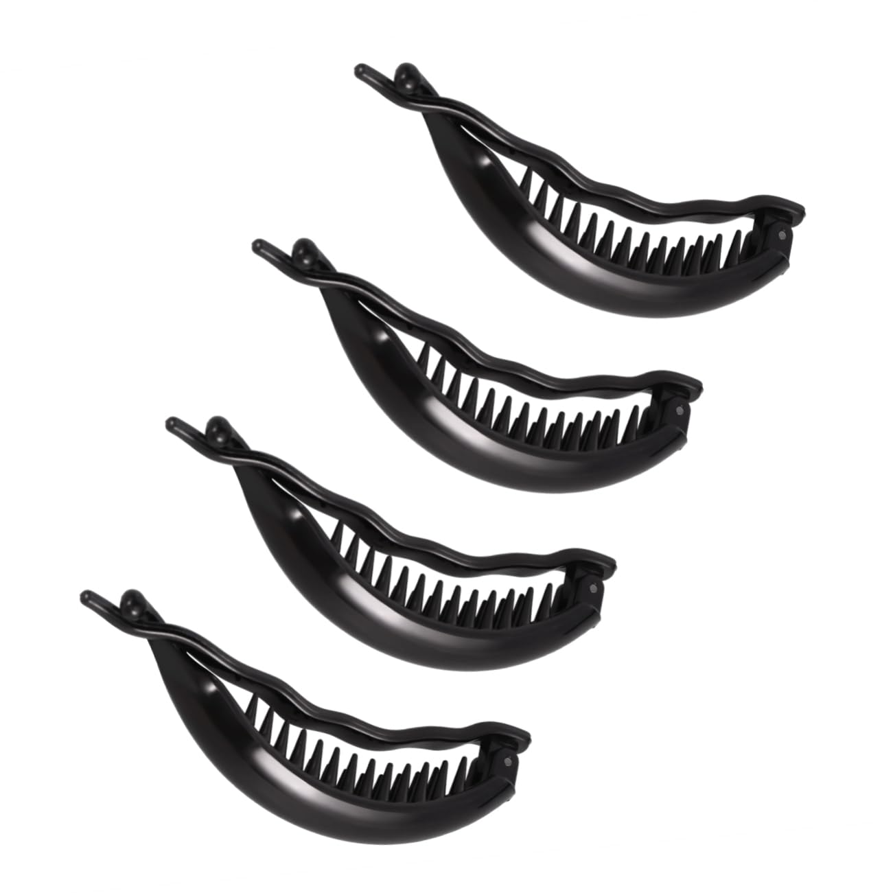 BELLIFFY 4pcs Dolphin Banana Clip Colored Banana Clip Banana Clip Vintage Banana Hair Clips Brown Medium Barrette Clamp Cone Straightener Banana Curler Claw Clips Banana Claw Clip Plastic