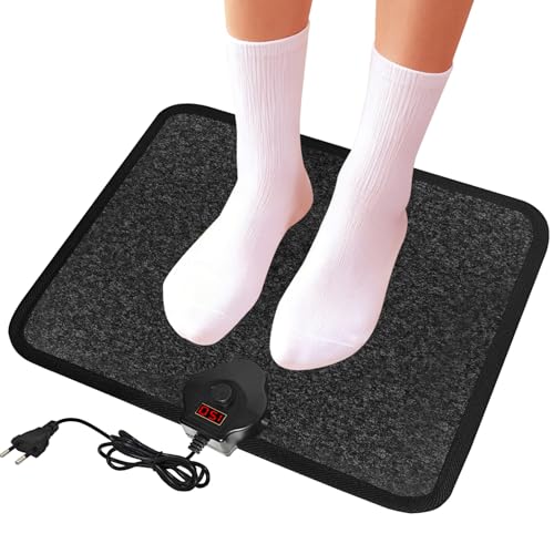 Fußwärmer Elektrisch – 230V Heizmatte Mit 1-12H Timer &7-Temp...