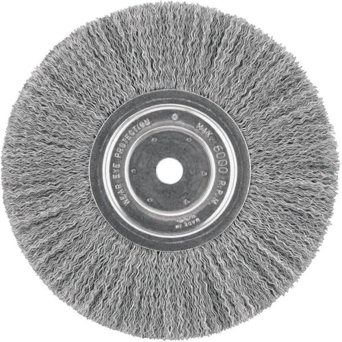 Image of DEWALT Wire Wheel, 8-Inch, Crimped, 5 /8-Inch Arbor, Wide Face, .014-Inch (DW4907) (Pack of 5)