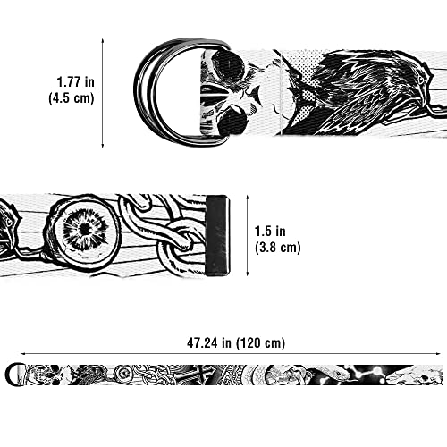 WIRESTER Web Belt with Double D-Ring Buckles, Adjustable Long Waistband 1.5 inch Wide for Jeans Shorts Trousers Women Men3