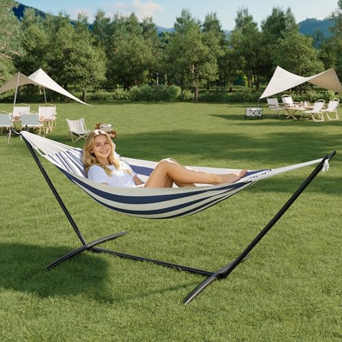 Hamac robuste 450 LB pour éviter le mal de dos support acier stable terrasse