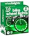 Brightz, Ltd. Wheel Brightz LED Bicycle Accessory Light (2-Pack Bundle for 2 Tires), Green