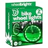 Brightz WheelBrightz LED Bike Wheel Lights 2025 Edition with Superior Straps LED Weatherproof Shield 14 Colors Unmatched Durability Visibility 48 Hours of Dazzling Illumination