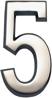 Gaines Mfg. CN-5 4'' Satin Brass and Satin Nickel Numbers