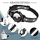 AirTag Katzenhalsband, Reflektierend Air Tag Halsband Katze, GPS Katzenhalsband mit Verstellbares und Glocke, Integriertes Apple Air Tag Katzen Halsband, Geeignet Für Katzen Welpen[Schwarz][XS]