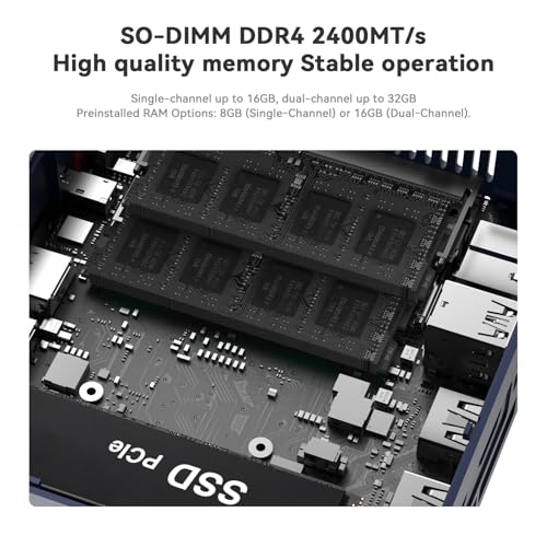 Image of Beelink SER3 Mini PC, AMD Ryzen 3 3200U (up to 3.5GHz), 8GB DDR4 RMA 256GB PCle3.0 SSD, Mini Computer Support 4K HD Dual HDMI,WiFi5, BT5.0, USB3.2