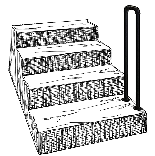 Rambarde de sécurité antidérapante en fer forgé pour terrasse