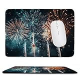小型 ゲーミング マウスパッド 花火 キーボードパッド マウスマット デスクマット 小型 ゴム底 エレコム 光学式 マウス対応 滑り止め 耐久性 良い おしゃれ かわいい 防水 サイバーカフェ オフィス最適 適度な表面摩擦 男性のプレゼント 30x25 cm jp-1097