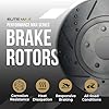 MAX Advanced Brakes - Rear Brake Kit For 2006-2013 Lexus IS350, IS250 w/Vented Rear Rotors, Replacement Drilled Slotted Black Coated Disc Rotors, Ceramic Pads #5