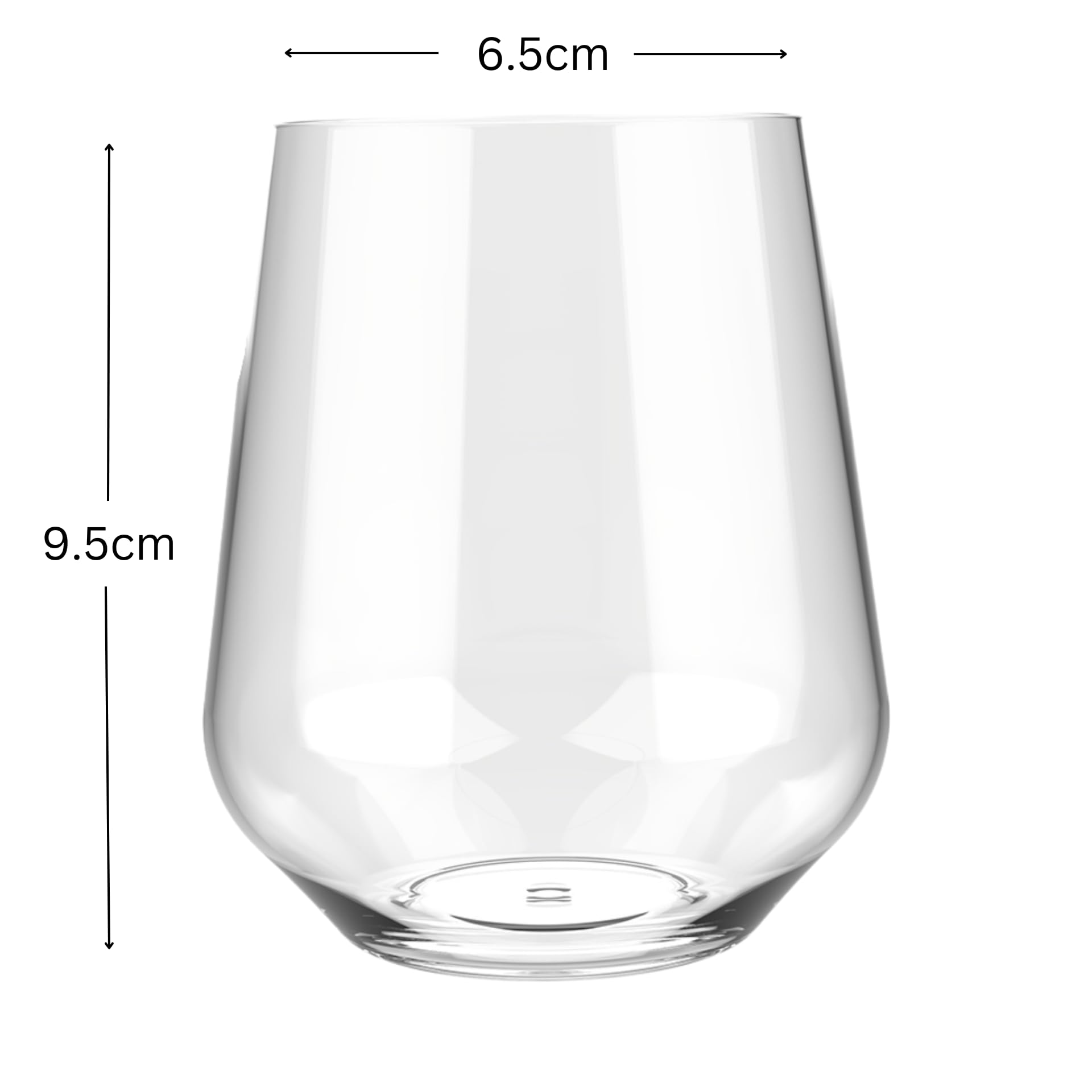 AIOS Lot de 6 verres à vin/eau incassables en Tritan sans BPA Capacité 390 ml