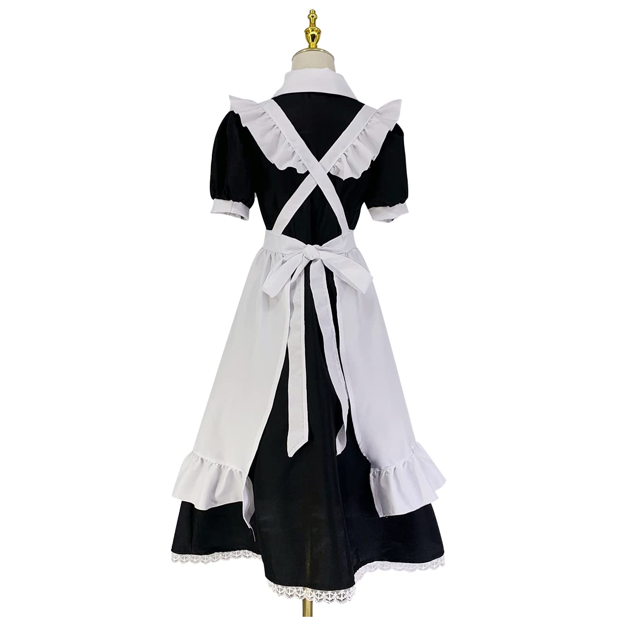 chigemianbaoba Womens French Maid Costume Anime Party Uniform Lolita Outfits Fancy French Apron Dress for Halloween Cosplay