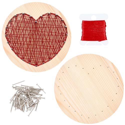 GORGECRAFT Heart String Art Kit Craft Cupcake All Necessary Accessories and Frame for Crafts Kit Arts and Crafts Projects Home Wall Decorations Unique Gift Nursery Wall Decor