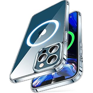 CASEKOO Magnetic Crystal Clear iPhone 12 Pro Max Case [Yellow Resistant][15W High-Speed Charging][Military Grade Drop Protection]With MagSafe Shockproof Protective Slim Thin Cover 6.7 inch 2020-Clear