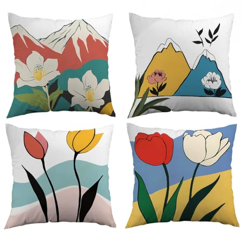 Housse de coussin canapé 40x40 lin lavable et coussins extérieur balcon - 2