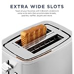 GE 2 Slice Stainless Steel Toaster, Extra Wide Slots for Toasting Bagels, Breads, Waffles & More, 7 Adjustable Shade Settings, Removable Crumb Tray, Countertop Kitchen Essentials, 850 Watts - Image 4