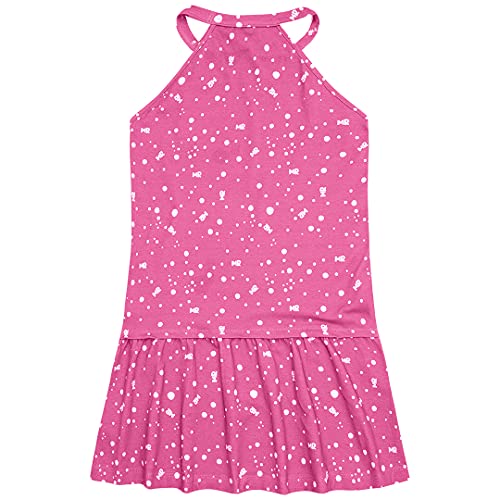Vestido casual em meia malha stretch, Mundo Ripilica, meninas, Rosa, 5