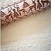 Christmas Wooden Rolling Pins SUJING Engraved Embossing Rolling Pin with Christmas Symbols for Baking Embossed Cookies (43x5cm)