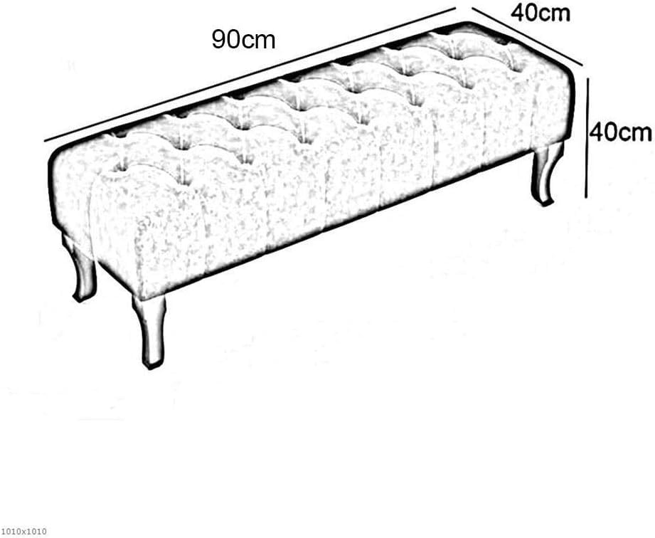 Repose-pieds rangement blanc pouf bois massif salon - 4