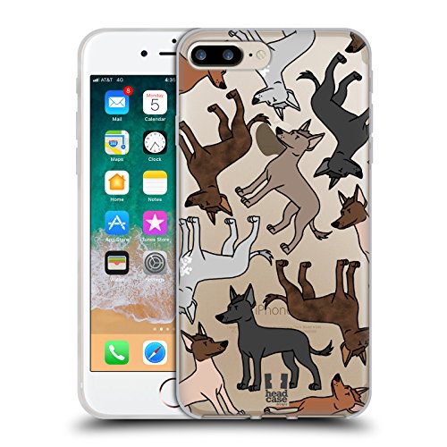Head Case Designs Xoloitzcuintli Dog Breed Patterns 9 Gel Case [Military Grade Protection] Compatible with Apple iPhone 7 Plus/iPhone 8 Plus and Compatible with MagSafe