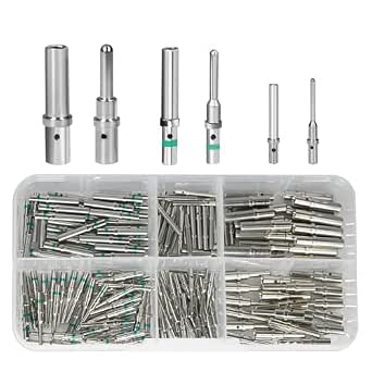 180PCS Deutsch Connector Pins and Sockets Kit, Barrel Style, Sizes 12/16/20, Male and Female Solid Terminals, 12-22 AWG