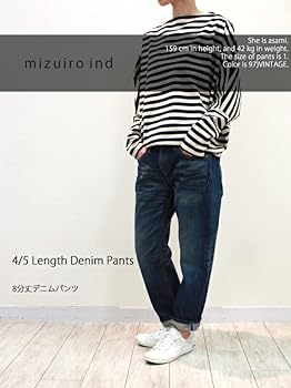 ❤ミズイロインドの定番8分丈 色落ちデニムパンツ 【2本セット】 mizuiro ind 8分丈デニム | mizuiro ind (Women