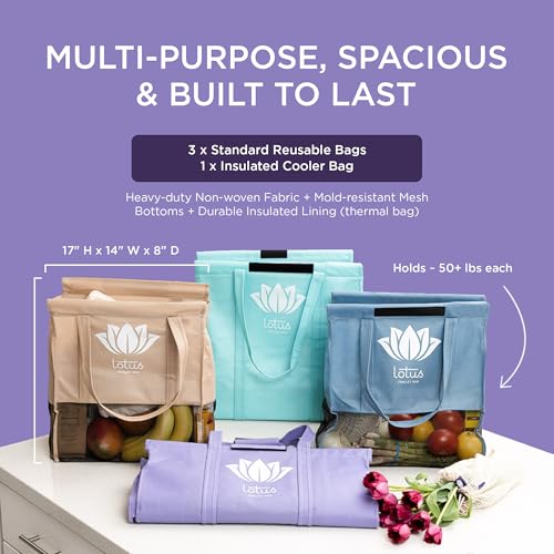 Lotus Original Trolley Shopping Bag 4-Pack