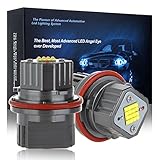 cciyu 2x Ultra White 80W E39 Error Free CREE LED Angel Eyes Halo Ring Marker Bulbs Replacement fit for BMW 5 6 7 Series X3 X 5 (Fit E39 E53 E60 E63 E64 E65 E66 E83)