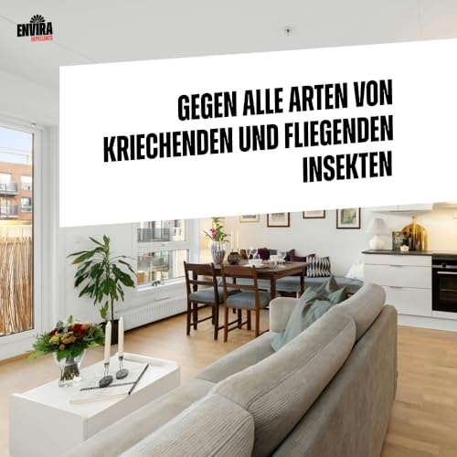Envira Universal Insektenspray 500 ml - Ungezieferspray gegen Insekten in der Wohnung - Abwehrspray gegen Silberfische, Trauermücken, Fruchtfliegen, Kakerlaken, etc - Dezenter Zitrusduft, geruchsarm