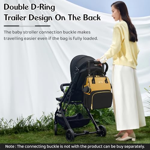 Image of StarAndDaisy Baby Bag for Mothers Travel /Maternity Bag with 16 Multi-Purpose Pockets with Quick Access Diaper & Mobile Pocket /Diaper Bag for Baby