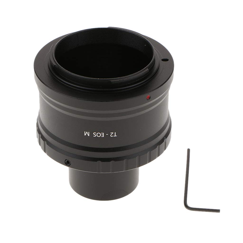 arythe T T2 Ring for Canon EF-M M10 M3 M5 M6 Mirrorless Camera Lens Adapter + 1.25" Telescope Mount Tube - Black