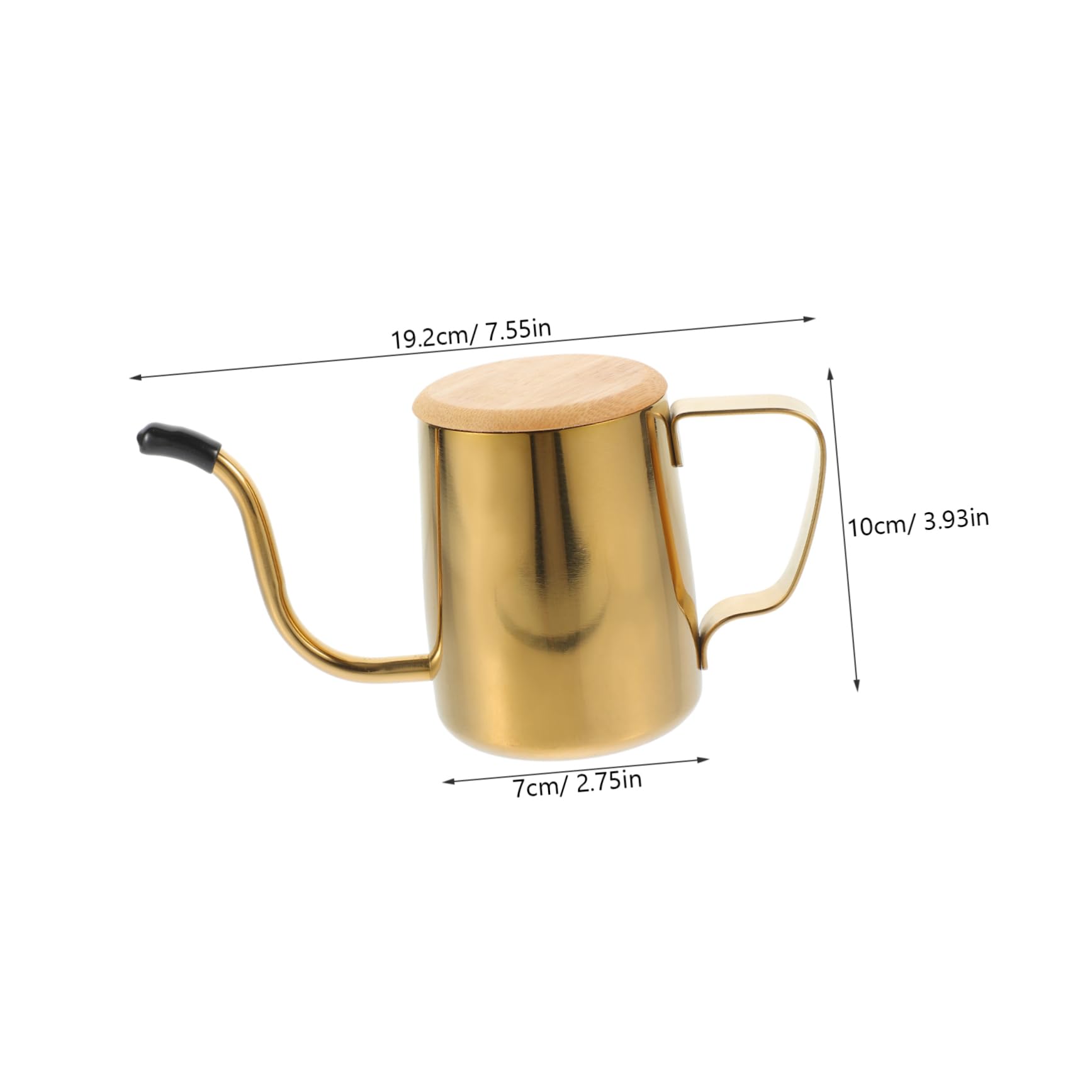 HOLIDYOYO Manual Kettle Small Tea Kettle Drip Coffee Maker Stainless Steel Easy to Use