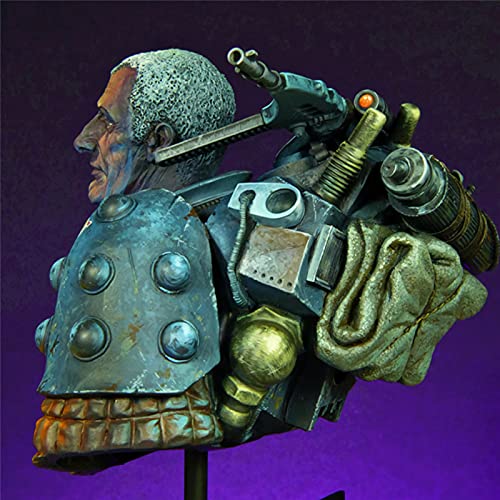 1/10 Resin Bust Model Figuur Kits, Wanderer Soldier Bust GK, Unassembled And Unpainted Kit - Afbeelding 4