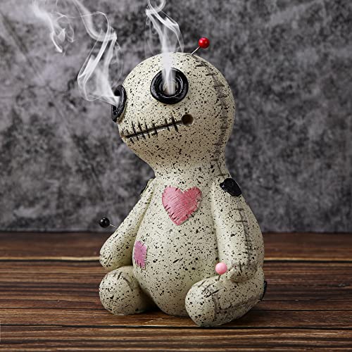 Vickhoho 2 Pcs Voodoo Doll Incense Burner -Stress & Anxiety Relief With Cones Smokes From Eyes, Home Decoration Handmade1 #TOP2