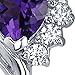 Peora Amethyst Angel Wing Earrings 925 Sterling Silver, 1 Carat Total, Heart Shape, 5mm, Friction Back, Hypoallergenic Earrings, February Birthstone Earrings