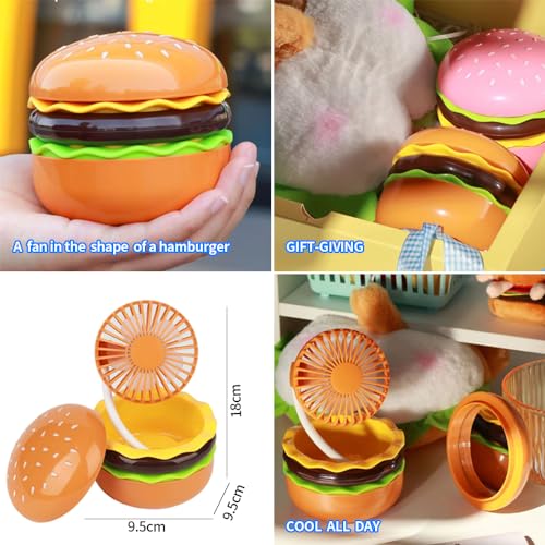 Rechargeable-Hamburger-Mini-Fan-Creative-Cute-Toy-Fan-with-Mirror-3-Speed-Mode-Small-Gift-for-Family-and-Friends-in-Summer