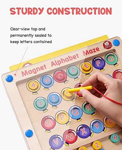 Gamenote Classroom Magnetic Alphabet Letters Kit And Magnetic Alphabet Maze Board #TOP6