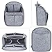 LUXJA Mini Backpack Organizer, Small Felt Organizer Insert for Backpack, Gray