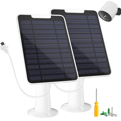 5W Solar Panel for Simplisafe Outdoor Camera, Solar Panel Charger for SimpliSafe Outdoor Security Camera Wireless, IP65 Waterproof, 10ft Charging Cable, with Secure Wall Mount & Screwdriver,