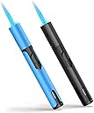 Torch Lighters 2 Pack Adjustable Jet Flame Butane Lighter, Refillable Gas Torch Lighter for Candles Grill BBQ Fireplaces Camping (Butane Not Included)