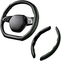 Vista 18 de LoyaForba Funda universal para volante de automóvil, protector universal de cuero segmentado de 15 pulgadas, antideslizante y suave, transpirable