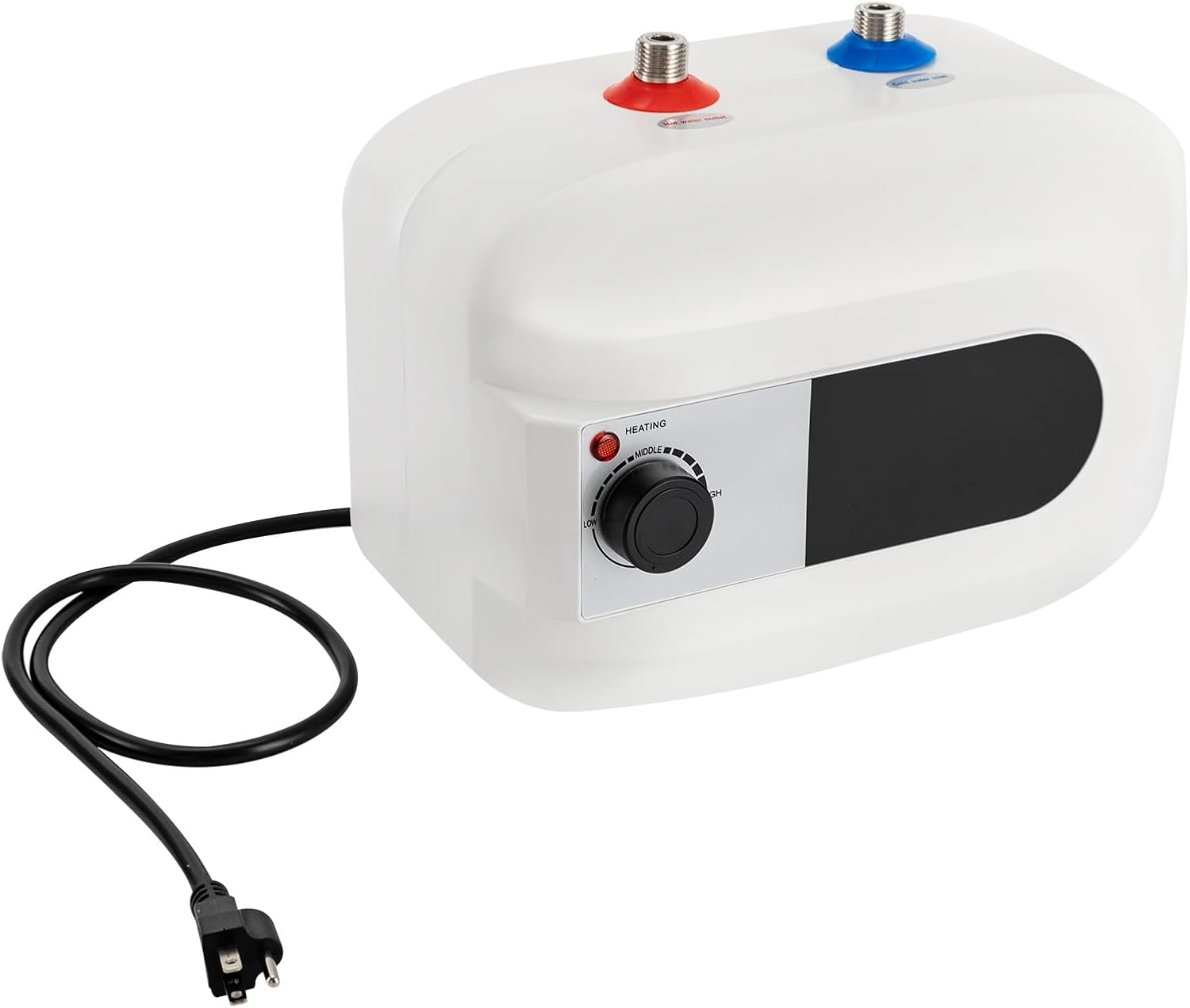 1.5KW Electric Water Heater, Instant Water Heater Under Sink with Safety Valve, 1.6 Gallons Tank on Demand Hot Heater, Portable Mini Water Heater for Sinks, Kitchens, Bathrooms, RVs.