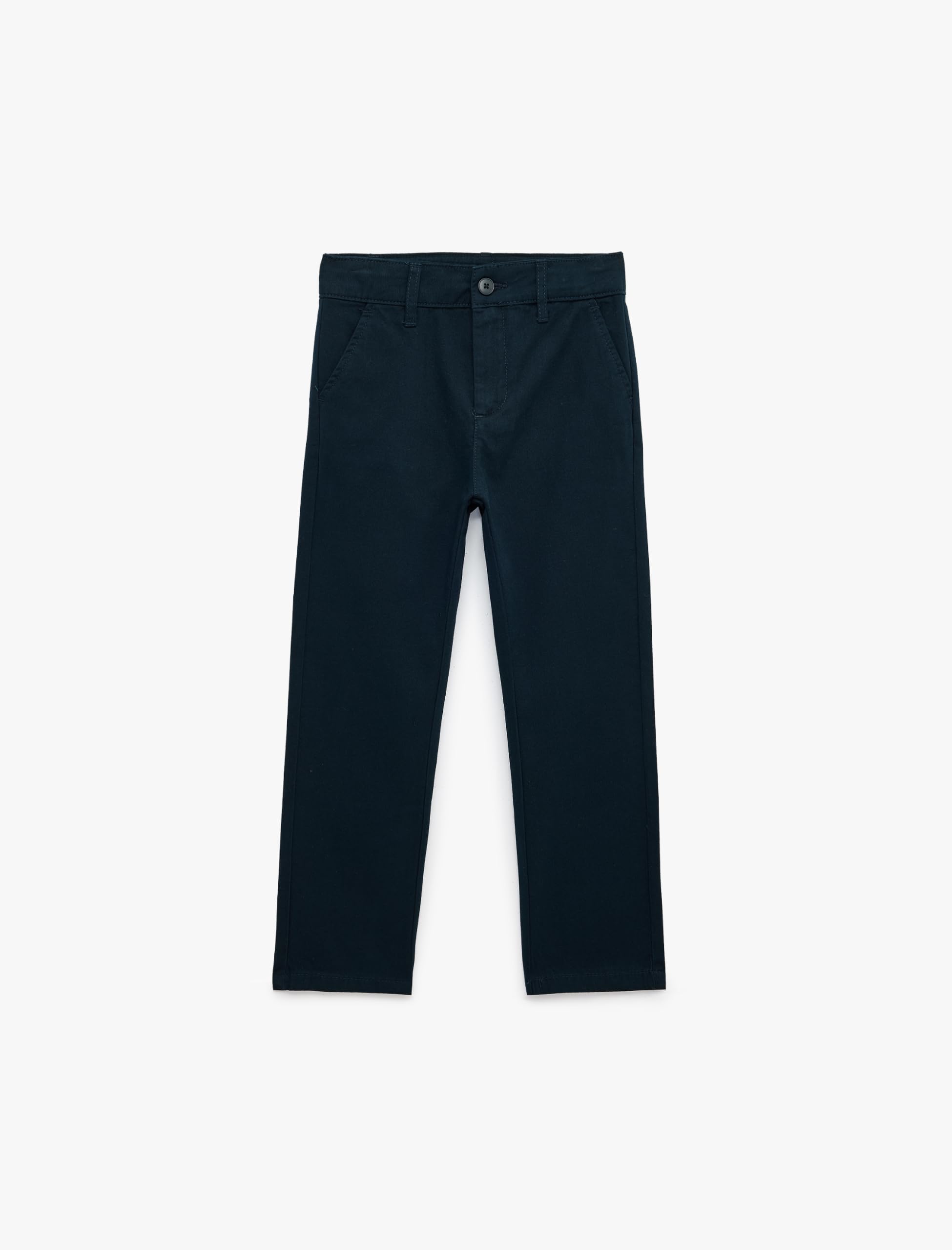 Düğmeli Pamuklu Gabardin Chino Pantolon