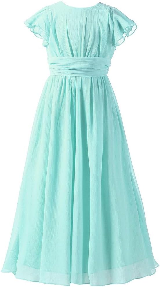 Junior Bridesmaid Dress Prom Party Dresses Long Flower Girl's Dress